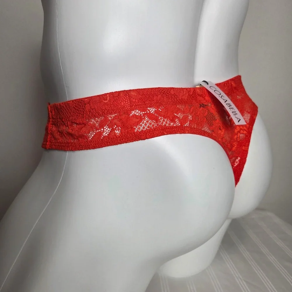 Cosabella Men's Luxury Italian Floral Lace G-String Designer Premium Underwear